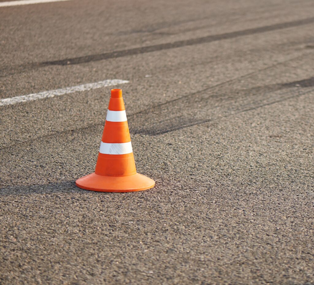 cono, construccion, carretera