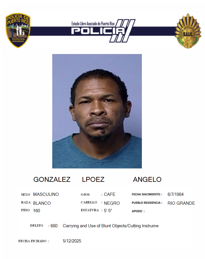 Radican seis cargos criminales a hombre por agresión y amenazas en residencia de Naguabo