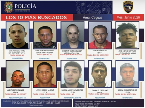 Arrestan a uno de los 10 más buscados de Caguas