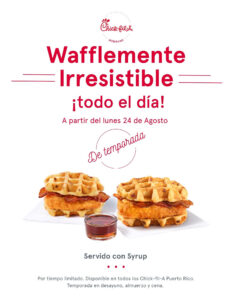 Chicken & Waffles y S’mores Shakes llegan a Chick-fil-A Humacao