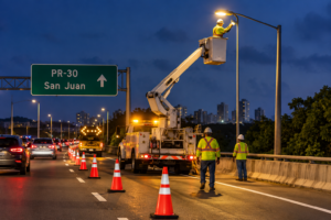 Carreteras anuncia cierre parcial de rampa de la PR-30 en dirección a San Juan por trabajos de iluminación